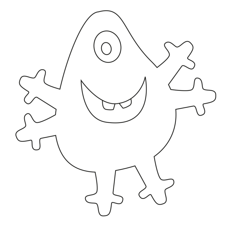 Ausmalvorlage Monster 3