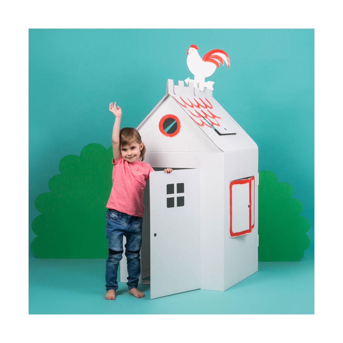 Großes Papphaus für Kinder-kreatives Spiel im Haus und GartenPappe kartonhaus 